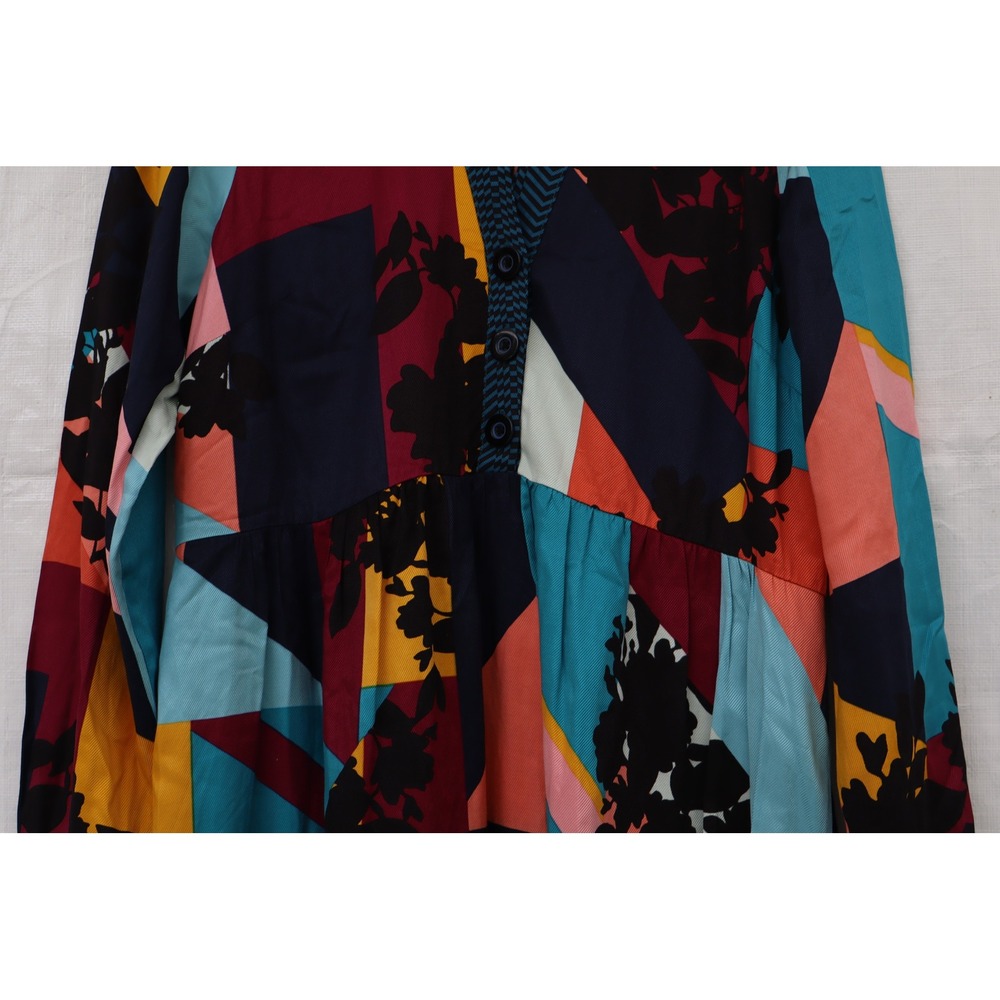 Maeve Anthropologie Geometric FloralPatchwork Women Mini Dress MultiColor S NWOT - Picture 8 of 9